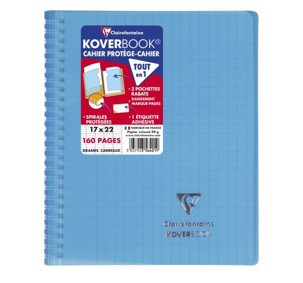 Cahier intégral koverbook 17x22 cm 160 pages - Clairefontaine