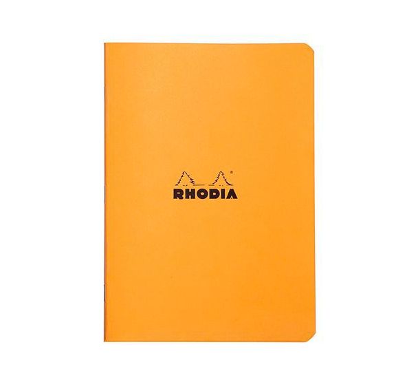 Cahier orange piqué réglure ligné - Rhodia