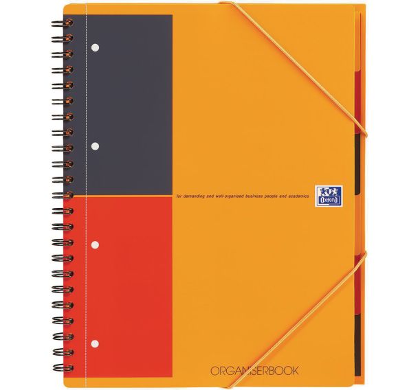 Cahier organiserbook int + perf a4+ 160 pages 80g - Oxford
