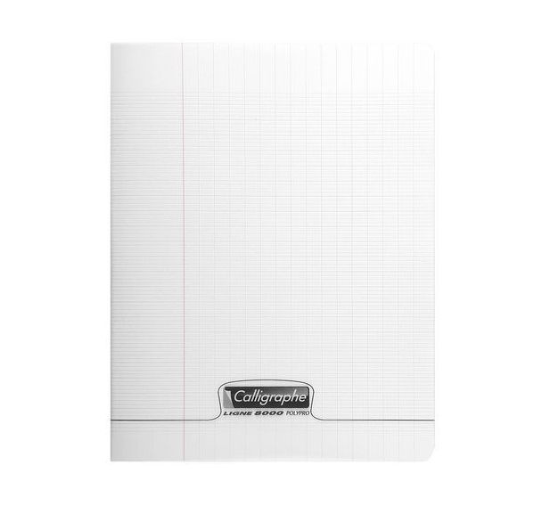 Cahier piqué 8000 polypro 17x22 cm Seyès 192p - Calligraphe