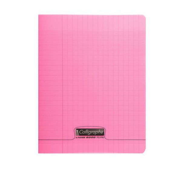 Cahier piqué 8000 polypro 17x22 cm Seyès 48p - Calligraphe