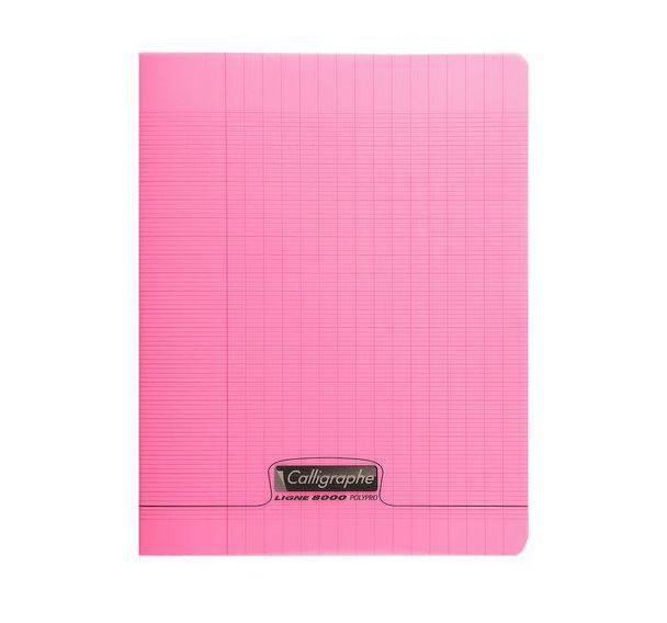 Cahier piqué 8000 polypro 17x22 cm Seyès 96p - Calligraphe