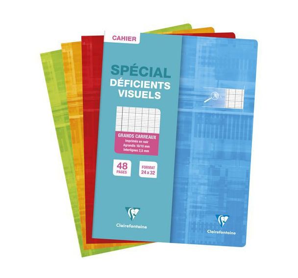 Cahier piqué déficients visuels - Clairefontaine