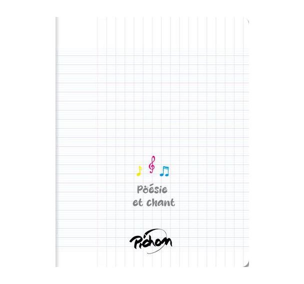 Cahier poésie PP 17x22 cm 48 pages seyes + uni 70g/90g