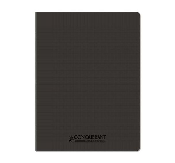 Cahier polypro 90g 48p seyes 24x32 cm noir