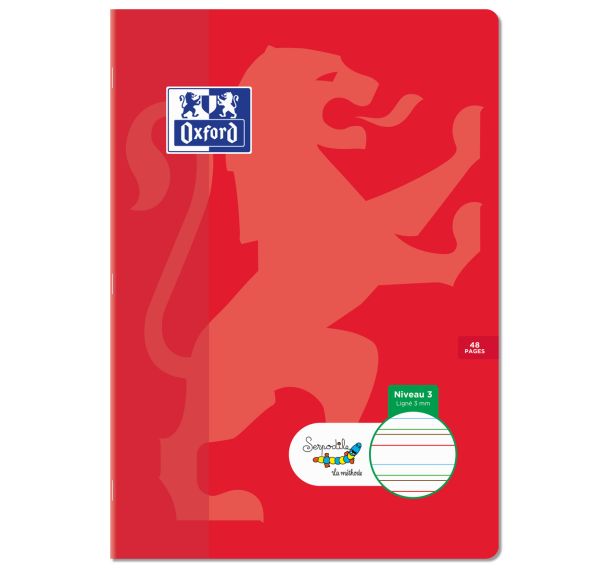 Cahier pour DYS 46 pages lignés interlignes 3 mm 90 g 21x29.7 cm