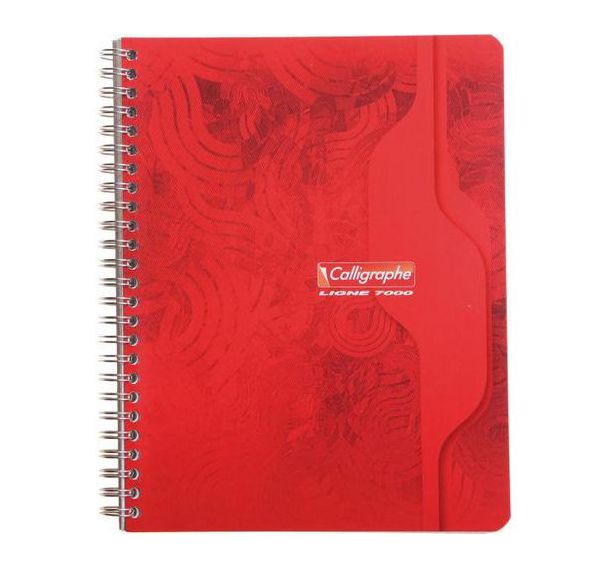 Cahier reliure hélicoïdale 17x22 cm 180 pages 5x5 70g