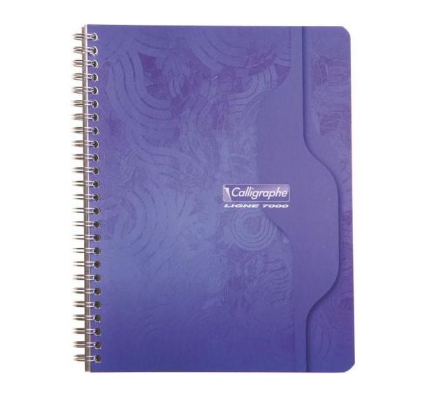 Cahier reliure hélicoïdale 17x22 cm 180 pages seyes 70g