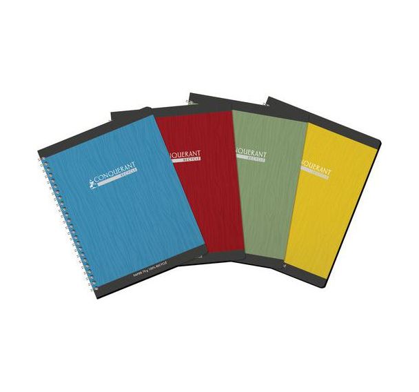 Cahier reliure intégrale 170X220 Q5/5 recyclé - Conquérant