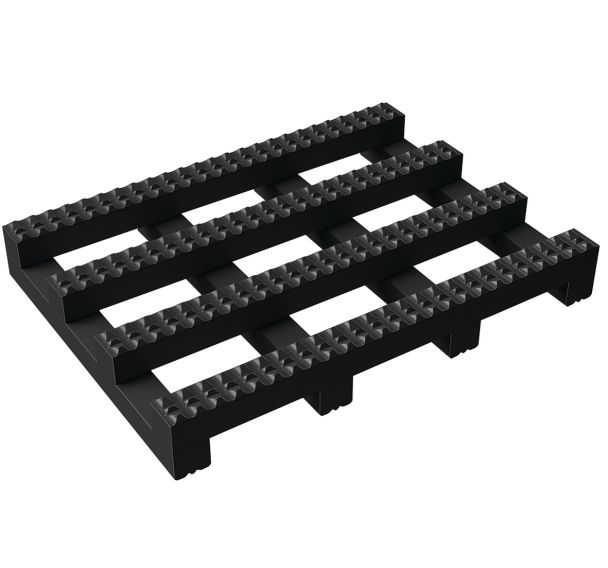 Caillebotis antidérapant maille large Trackgrip PVC recyclé - Plastex