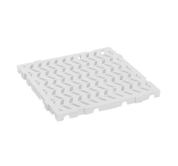 Caillebotis blanc 500x500x18 mm