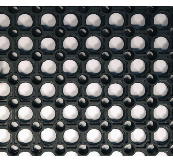 Caillebotis caoutchouc norme PMR 100x150 cm ép.22 mm noir