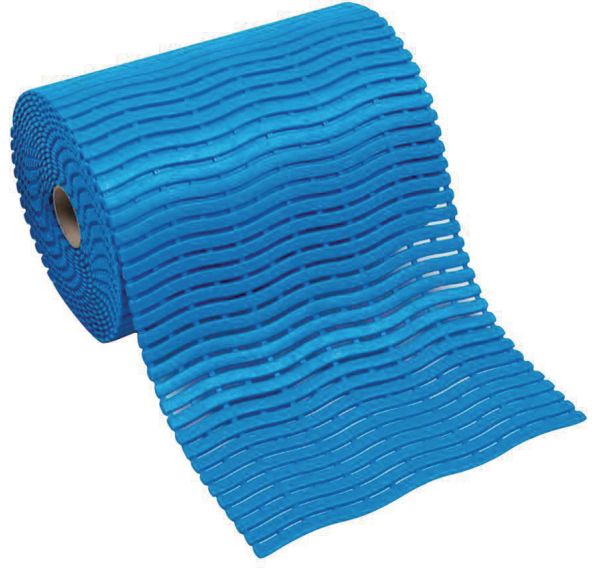 Caillebotis milieux humides - En rouleau - 15 m x 60 cm-Bleu clair