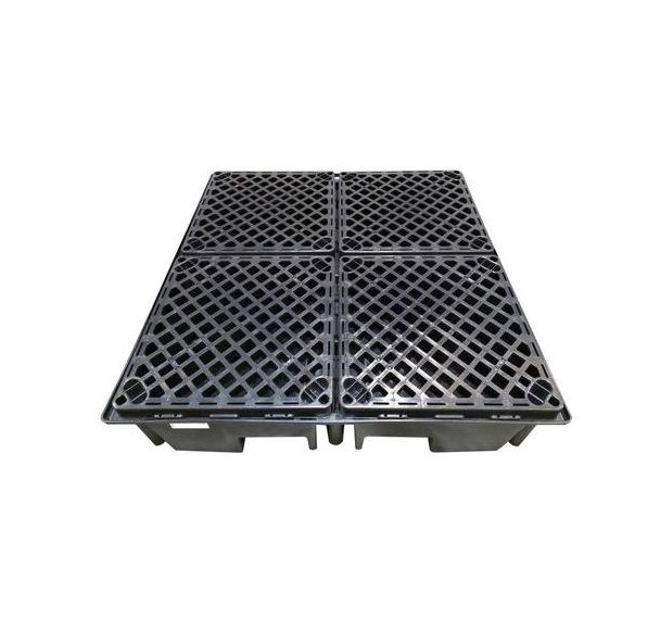 Caillebotis polyéthylène pour bac palette - 4 modules de 60 x 60 cm - Cemo
