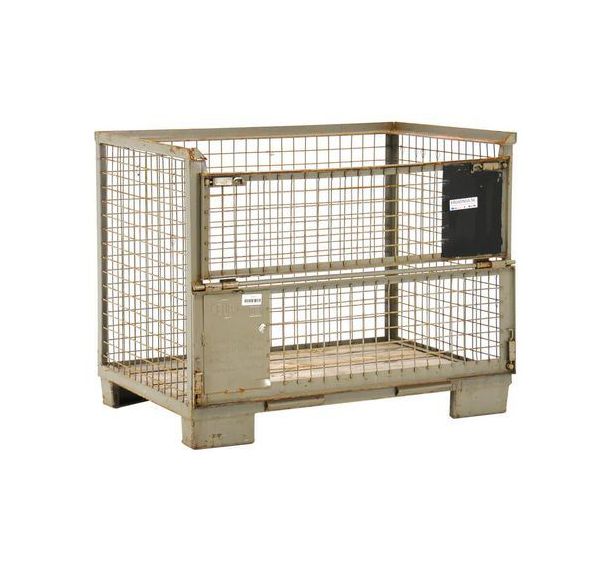 Caisse-palette Europool reconditionnée - 1 côté rabattable