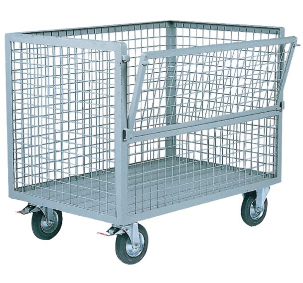 Caisse-palette empilable - Grillagée - Sur roues