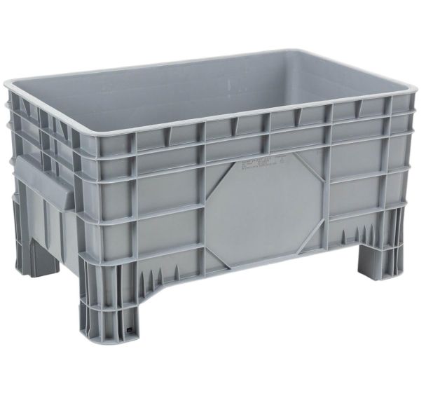 Caisse-palette empilable - Parois pleines - Sur pieds - Manutan Expert