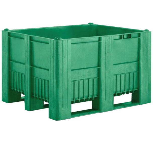 Caisse-palette plastique monobloc - 3 semelles
