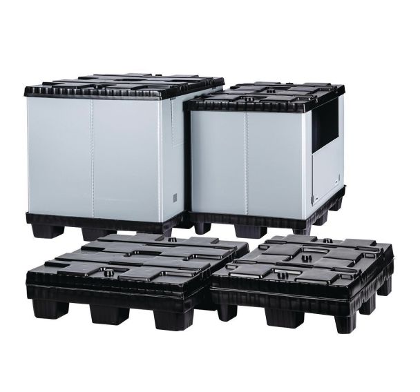 Caisse-palette pliable Mega Pack - 1 côté rabattable - Walther Faltbox