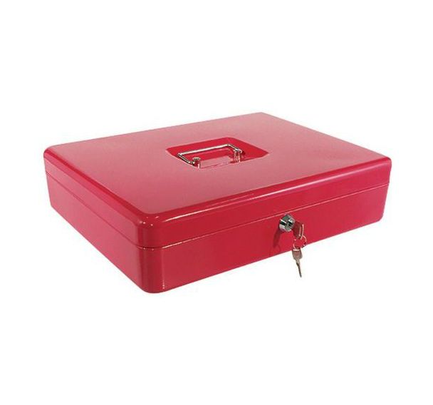 Caisse à monnaie Eco avec monnayeur 9 cases Rouge