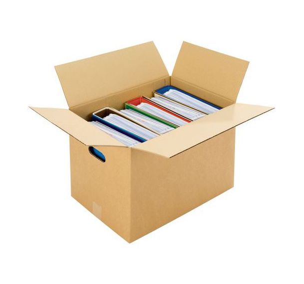 Caisse de déménagement - Simple cannelure - À poignée