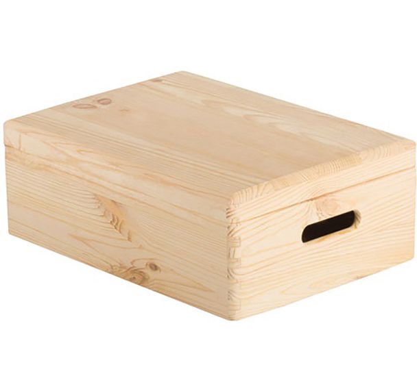 Caisse de rangement en pin massif 40x30x14cm