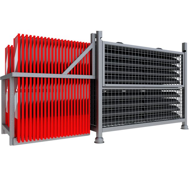 Caisse de transport pour socle de balises plates