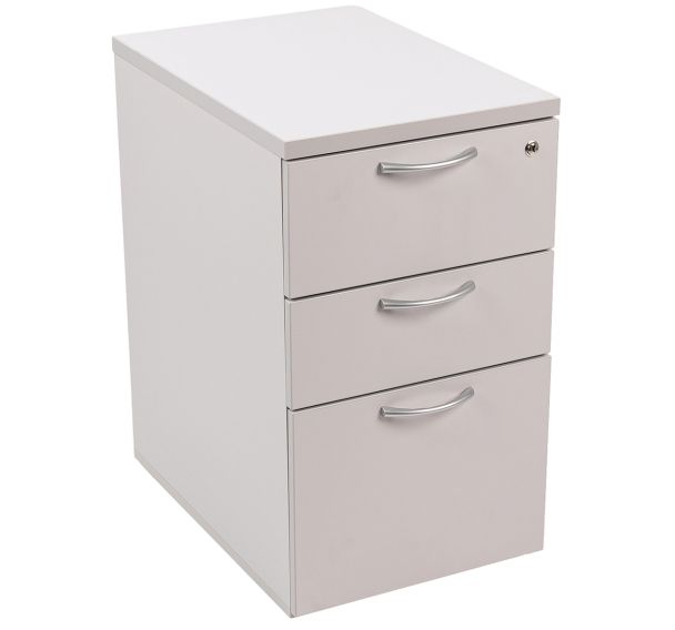 Caisson fixe en bois - Gris clair - Manutan Expert