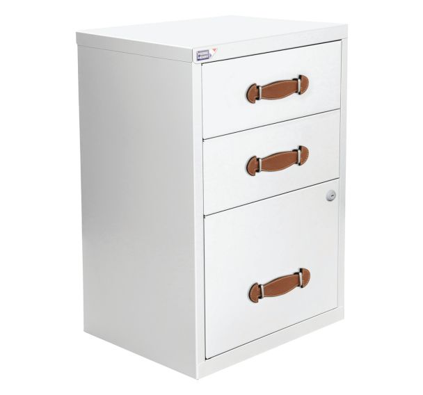 Caisson métal 2 tiroirs rangement et 1 dossiers suspendus Pierre Henry