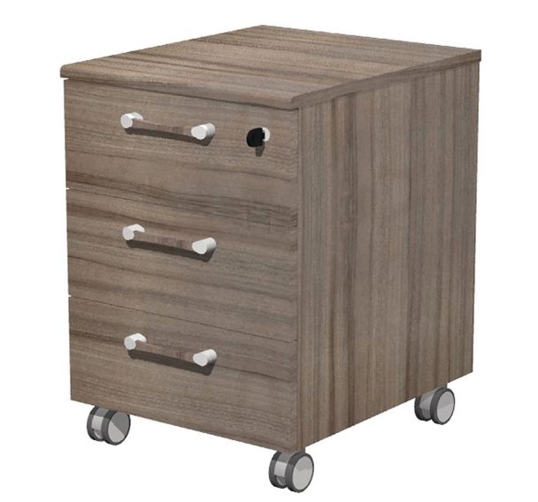 Caisson mobile Guido 3 Tiroirs Plats Noyer