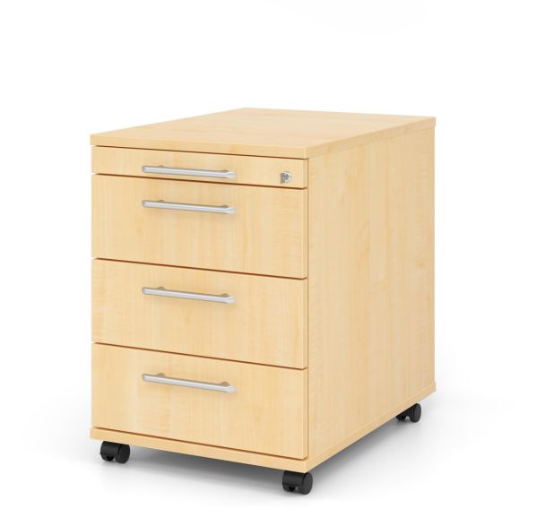Caisson mobile à 3 tiroirs poignée plastique - P 58cm - Hammerbacher
