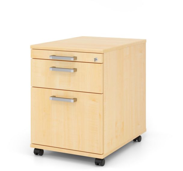 Caisson mobile archives avec poignées chromées - P 58cm - Hammerbacher