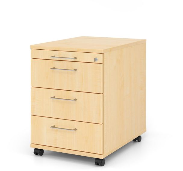 Caisson mobile avec 3 tiroirs à poignée fil - P 58cm - Hammerbacher