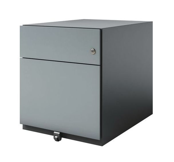 Caisson mobile en métal bas - 2 tiroirs - Bisley