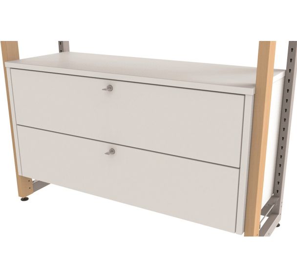 Caisson multimédia à tiroirs pour rayonnage Ellipse - Manutan Expert