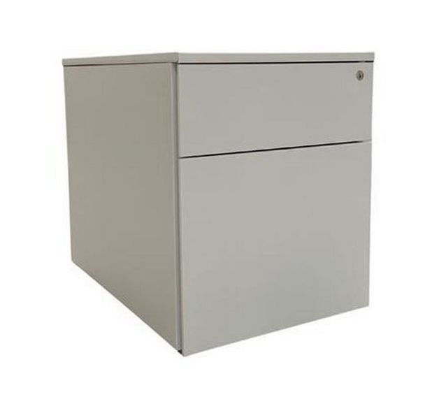 Caisson reconditionné mobile - 2 tiroirs - Gris