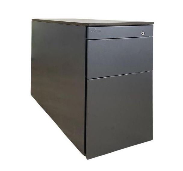 Caisson reconditionné mobile - 3 tiroirs - Gris foncé
