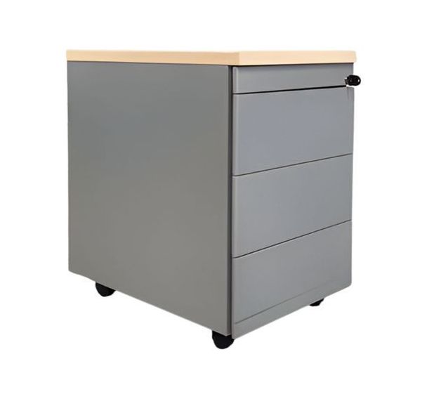 Caisson reconditionné mobile - 3 tiroirs - Serrure à clé