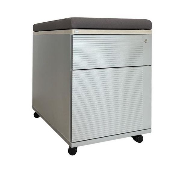 Caisson reconditionné mobile gris - 2 tiroirs - Sedus
