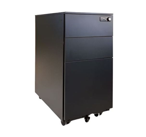 Caisson reconditionné noir mat avec serrure à code