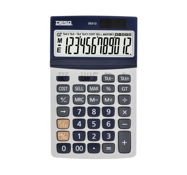 Calculatrice  Large Desq Business Classy métallique 30312