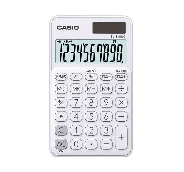 Calculatrice de poche SL-310UC 10 chiffres Blanche - Casio