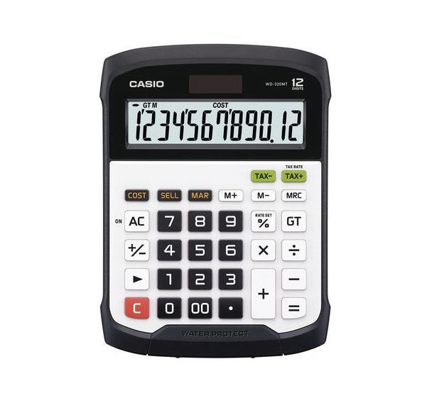 Calculatrice résistante eau et poussière - WM320MT Blanche - Casio