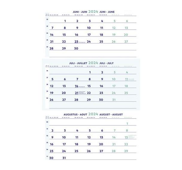 Calendrier 2025 3 mois