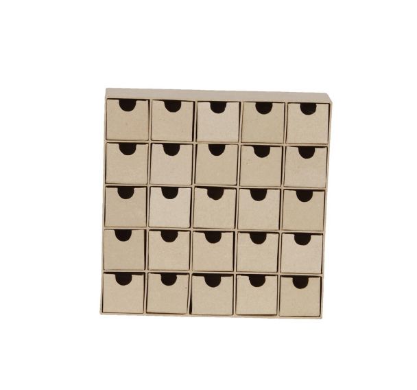 Calendrier de l'avent 5x25x25cm (Lot de 2)