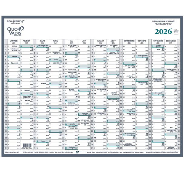 Calendrier manager fr - 55x43cm