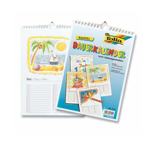 Calendrier papier blanc 17x24 cm à personnaliser