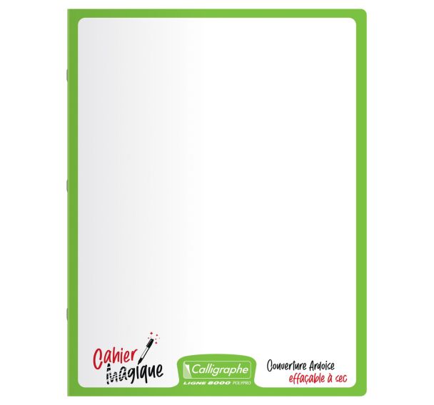 Calligraphe Cahier Magique couverture ardoise 17x22cm 48p séyès 90g - Lot de 10