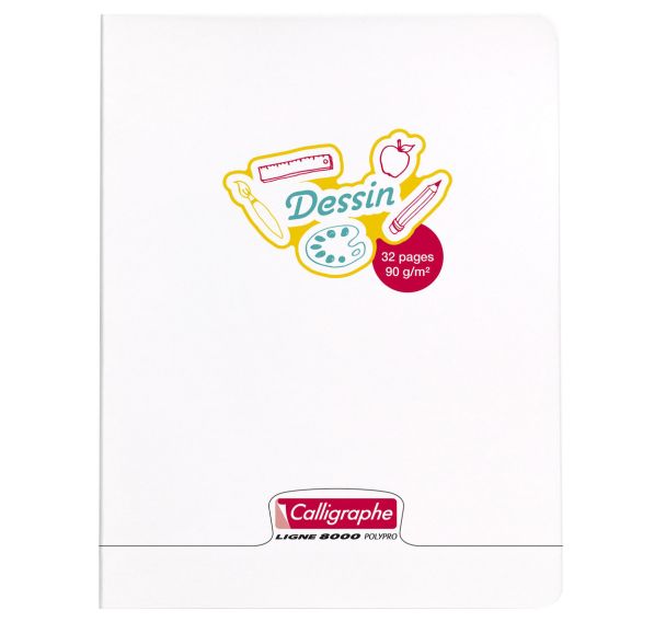 Calligraphe Dessin Cahier piqué incolore 17x22cm 32p uni 90g - Lot de 20