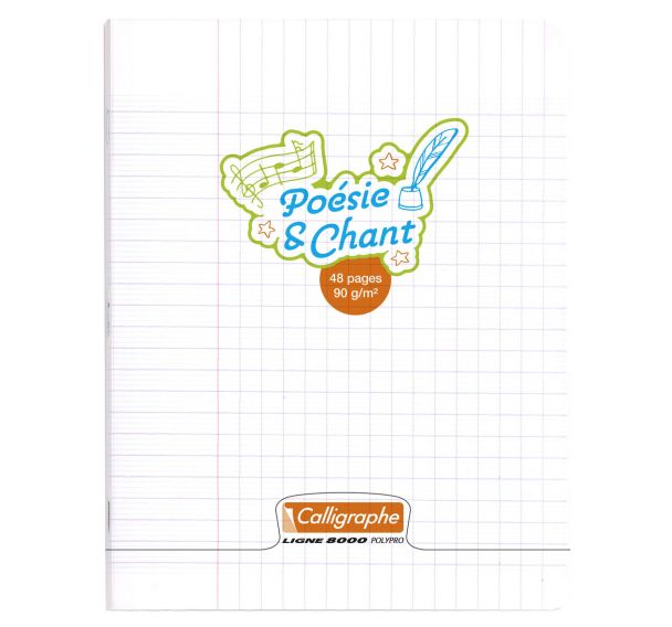 Calligraphe Poésie & chant Cahier incolore 17x22cm 48p R séyèsV uni 90g - Lot de 10